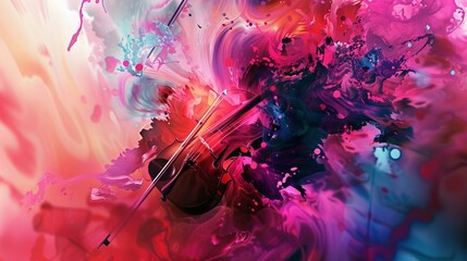 Immerse in a harmonious blend of colors, where melodies of hues dance in symphony. - obrazy, fototapety, plakaty