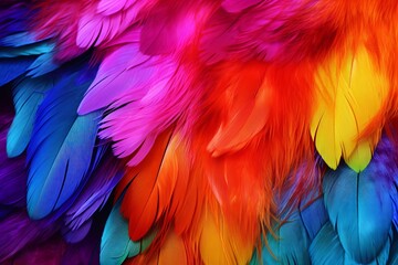Fototapeta premium Parrot Feather Gradients Exotic Pet Care Guide: Vibrant Cover Design