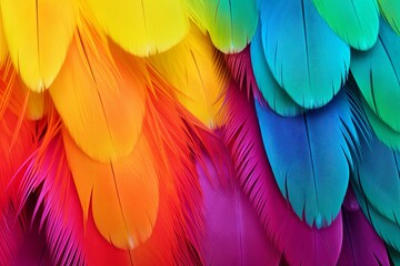 Vibrant Parrot Feather Gradients Wildlife Conservation Website Banner