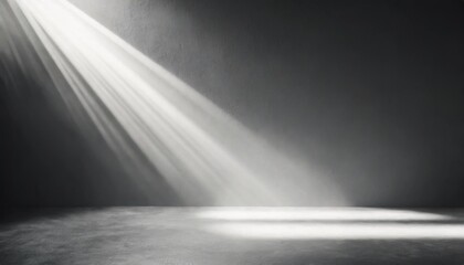 gray background for product presentation with beam of light