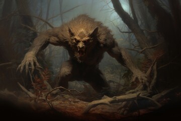 A werewolf nature animal mammal.
