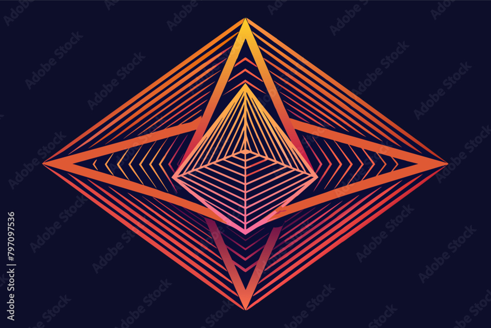 Poster flow of lines that morph into a recognizable symbol.