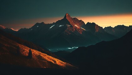 mountains in the morning background wallpaper