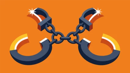 Fotobehang A symbolic item such as a broken chain or open handcuffs representing the end of slavery and the ongoing fight for freedom and equality.. Vector illustration © Justlight