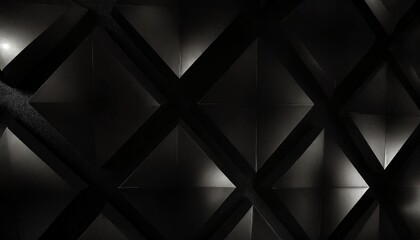 3d black diamond pattern abstract wallpaper on dark background digital black geometric triangular...