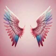 Obraz premium Beautiful Angel Wings Backdrop Digital Art Graphic Artwork Photography Background Design