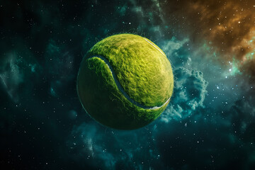 tennis ball in the sky
