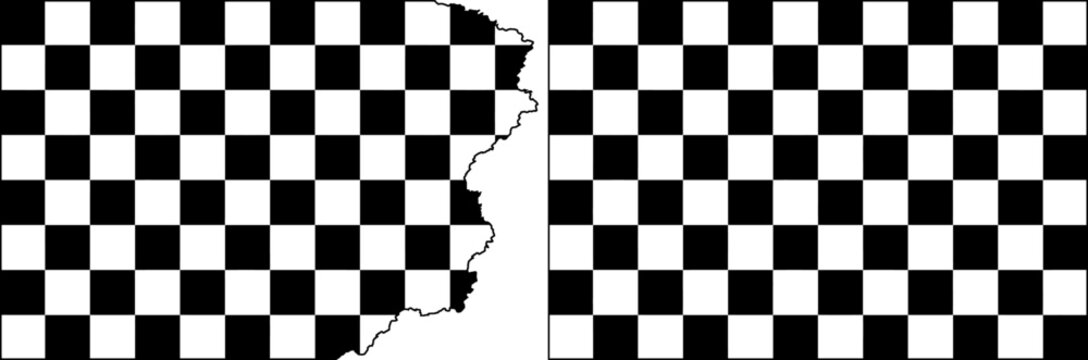 Formula flags vector. Standard flag and with torn edges