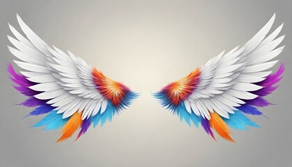 Obraz premium Beautiful Angel Wings Backdrop Digital Art Graphic Artwork Photography Background Design