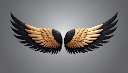 Obraz premium Beautiful Angel Wings Backdrop Digital Art Graphic Artwork Photography Background Design