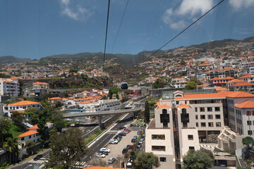 Fototapeta na wymiar Panoramic view of the capital of Madeira island Funchal, Portugal