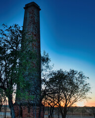 old tower in the sunset