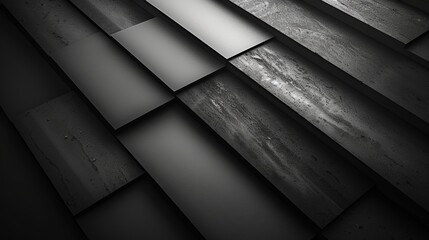 Artistic rendering of a dark, textured geometric pattern with shadow play