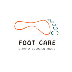 foot care podiatri logo with simple design premium quality