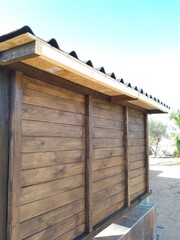 Wenge Colored Varnished Wooden Structure