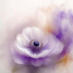 Fiore astratto, anemone viola