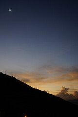 Atardecer en la montaña