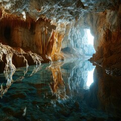 waterfall in the cave