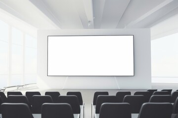 Obraz premium Presentation screen room architecture meeting.