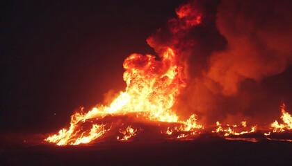 Naklejka premium hell flames disaster pollution risk problem blaze burn burnt dead emergency inferno heat smoke