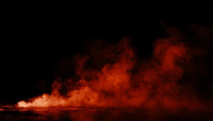 colorful smoke on floor isolated black background misty fog effect texture overlays for text or...