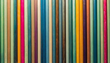 Obraz premium an illustration of vertical parallel lines showing a bright variation of colours