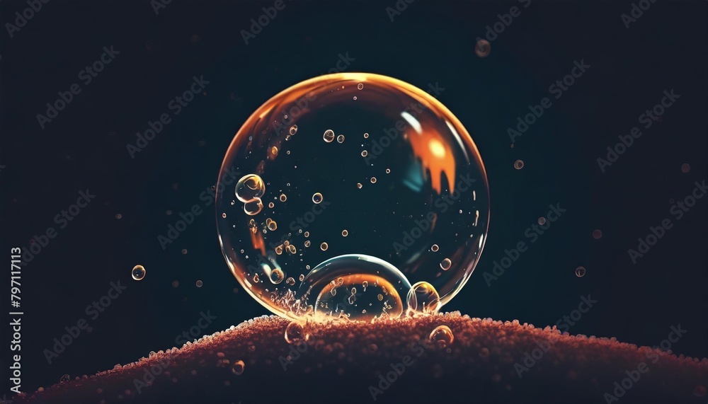 Canvas Prints soap bubble on transparent background
