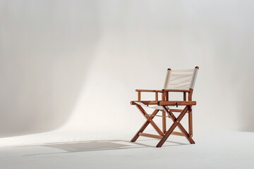 Captivating photograph capturing Luna director chair's minimalist beauty against a clean white canvas.