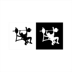llustration vector graphic of weightlifting icon