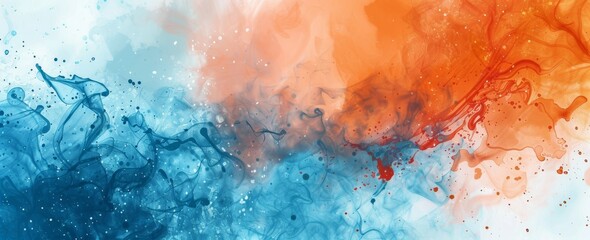 Fototapeta premium Vibrant Abstract Watercolor Blend Background