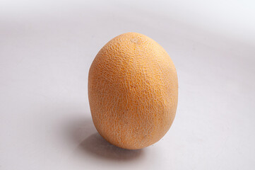 Ripe Ready-to-Eat Melon on White Background