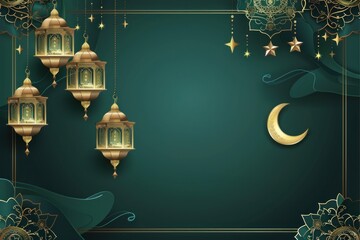 Illustration design Eid Mubarak graphics moon art.