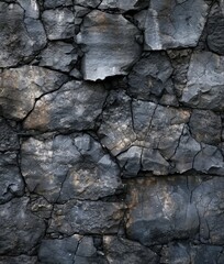 Close-up of cracked and weathered rock surface