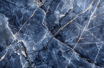Elegant blue marble texture with intricate gold veins