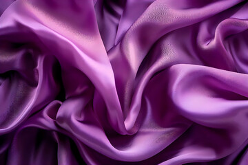 Drapery colored silk fabric luxury background. Wavy abstract satin cloth texture pattern. Smooth shiny drape material curtain.