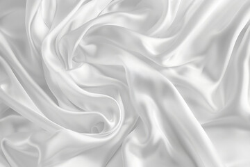 Obraz premium Smooth elegant white silk can use as background. Wedding design.