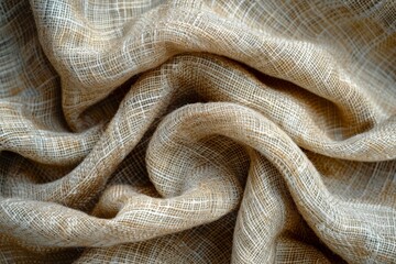 A piece of cloth with a bunch of knots and a bunch of white threads