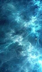 Fototapeta na wymiar An ethereal aqua blue abstract background with soft, wispy textures, reminiscent of underwater currents and movements