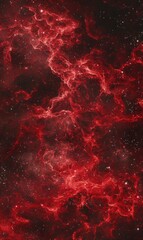 cosmic red abstract background with celestial elements such as stars and nebulae, evoking the vastness of the universe