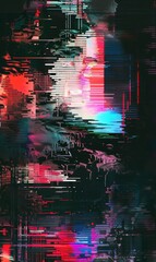 digital aesthetic abstract background with glitch effects and pixelated elements, perfect for creating a futuristic and edgy vibe