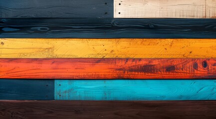 Colorful wooden planks background