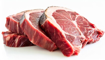 beef cuts isolated on white background file contains clipping paths