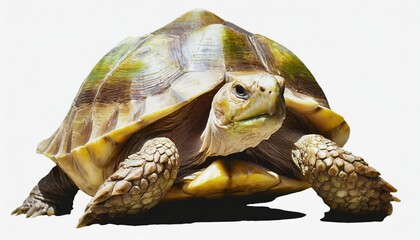 a greek tortoise isolated on white background as transparent png generative ai animal