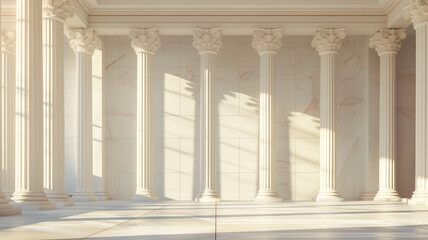 Building with classic marble pillars	