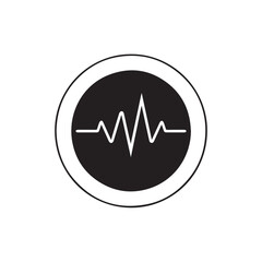 Pulse icon in cartoon, doodle style . Image for t-shirt, web, mobile apps and ui. Isolated 2d vector illustration in logo, icon, sketch style, Eps 10, black and white. AI Generative