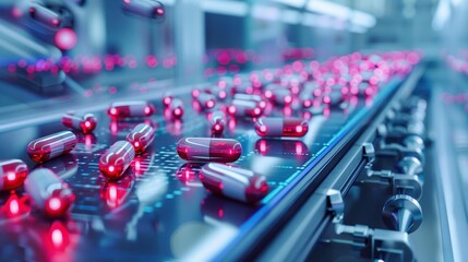 Obraz premium Tomorrow's Cures Today: AI Unleashes High-Tech Drug Discovery