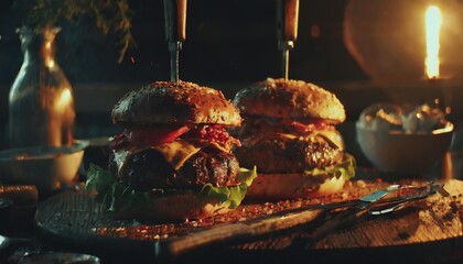 delicious grilled burgers