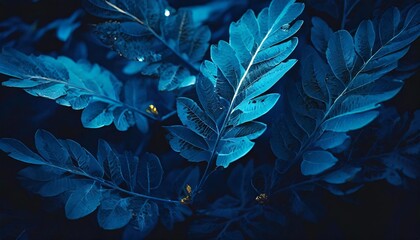 background blue leaves
