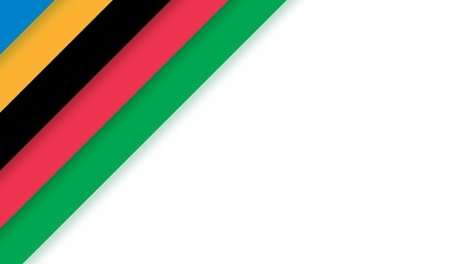 White wallpaper with colored lines in the corner