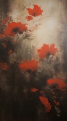 Poppy flower wallpaper painting plant red.